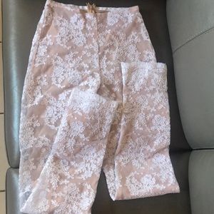 White Lace Fernando Wong Pants